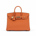 Hermes Birkin 25 Orange in Togo Leather with Gold Hardware